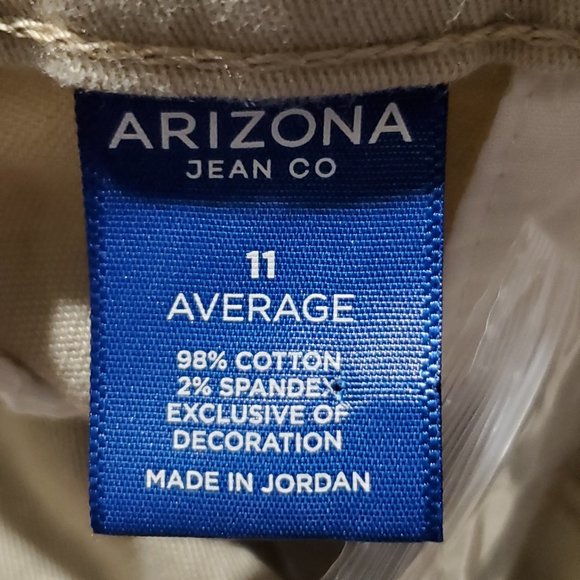 Arizona Schoolgirl Straight Tan Classic Leg Pants, NWT, 11 Average (Juniors) - Picture 12 of 14